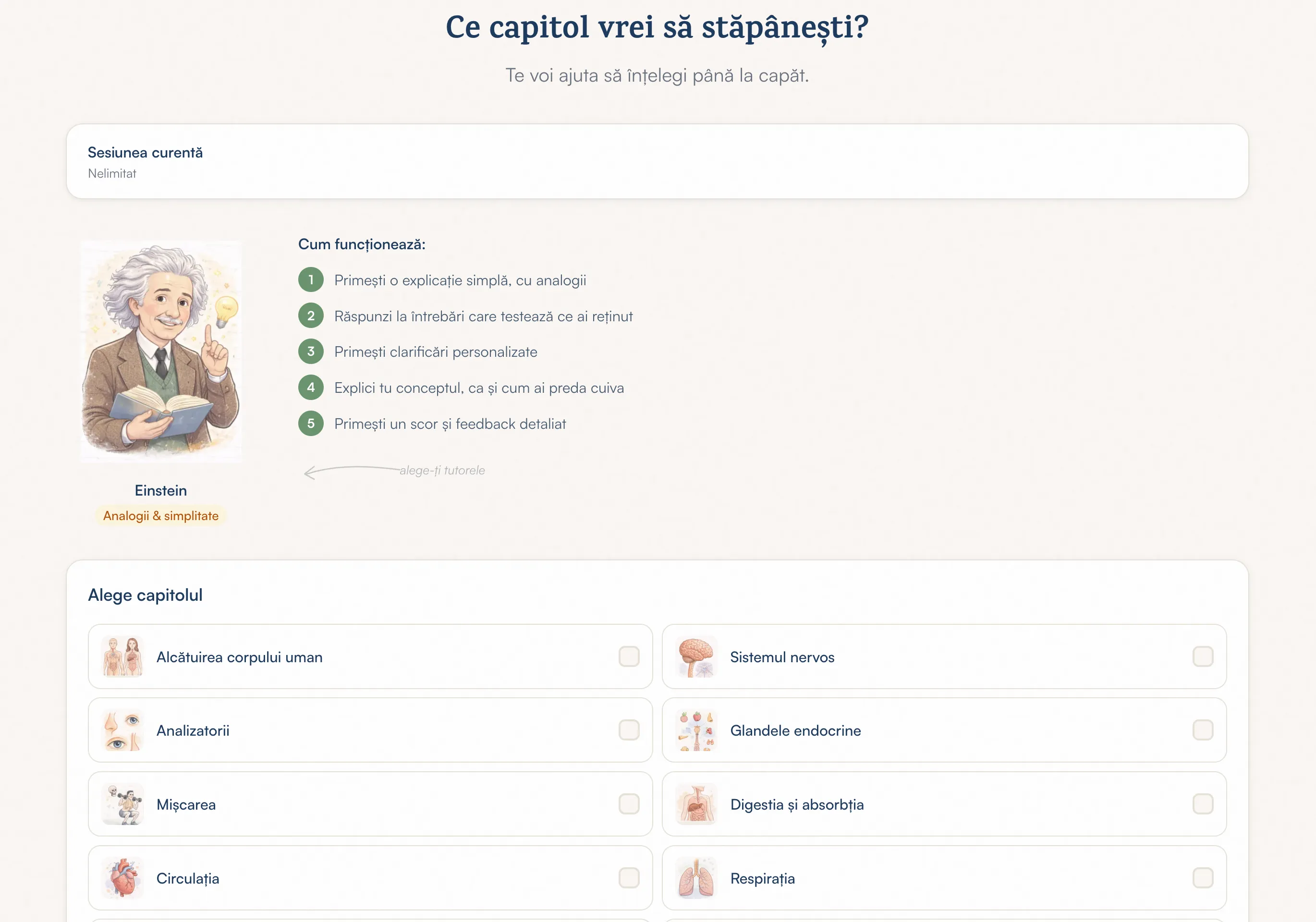 Captură de ecran Maestru — Demonstrează că stăpânești materia explicând-o în cuvintele tale.